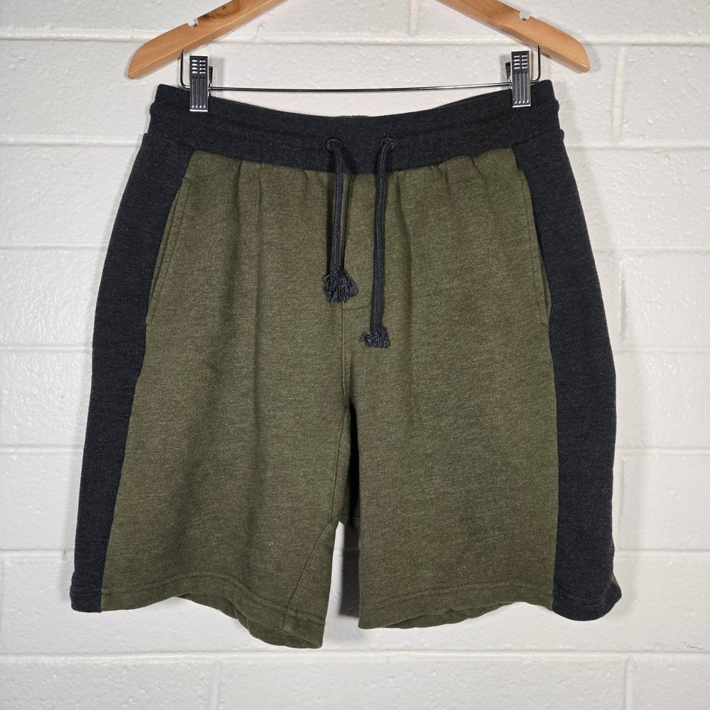 TenTree Sweat Shorts Large Colorblock Drawstring Lounge Organic Cotton Blend
